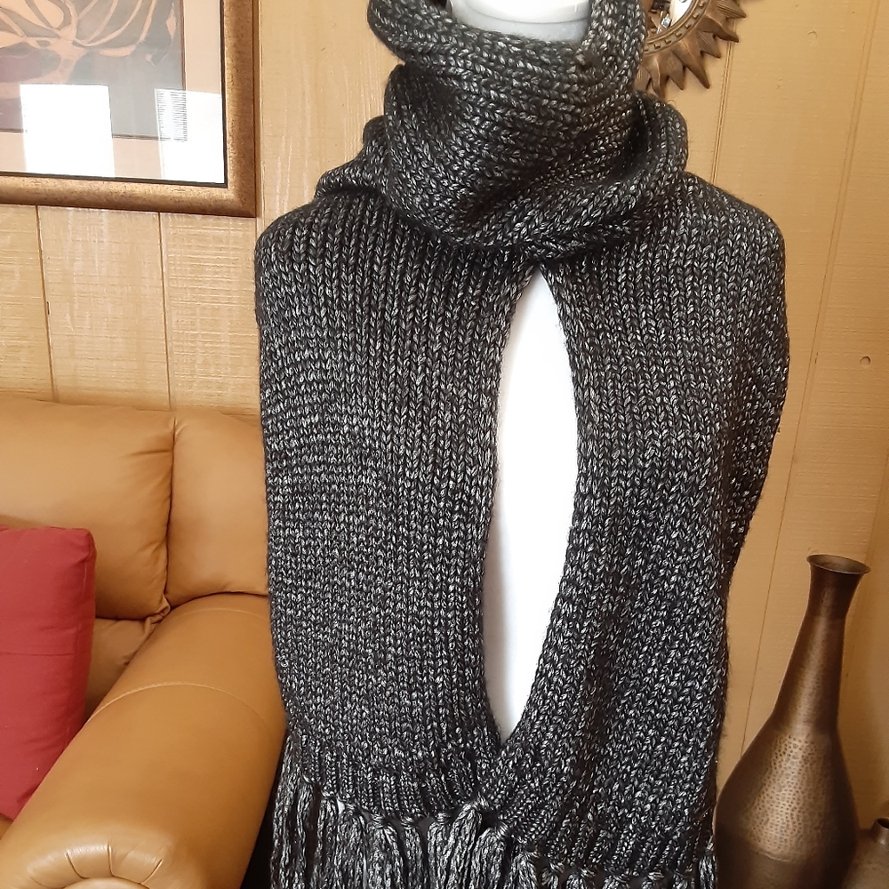 Michael Kors knit scarf with fringe.